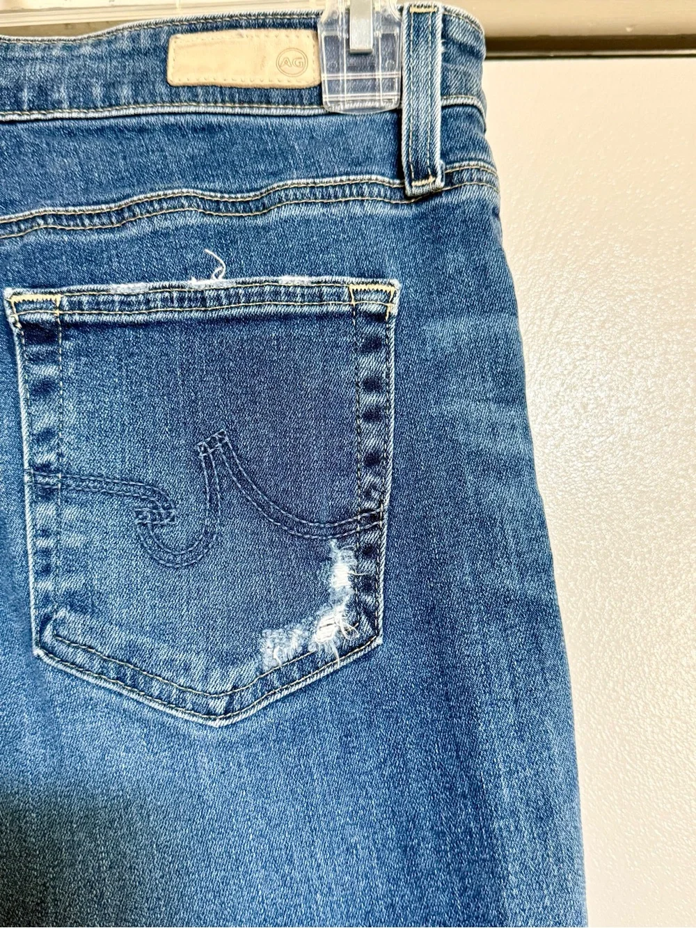 AG Adriano Goldschmied Farrah High Rise Skinny Ankle Jeans Distressed 27R - Picture 12 of 14